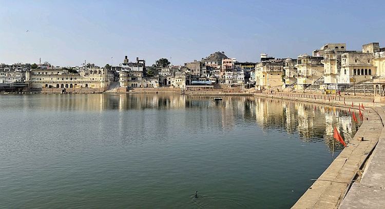 Indien - heiliger See in Pushkar